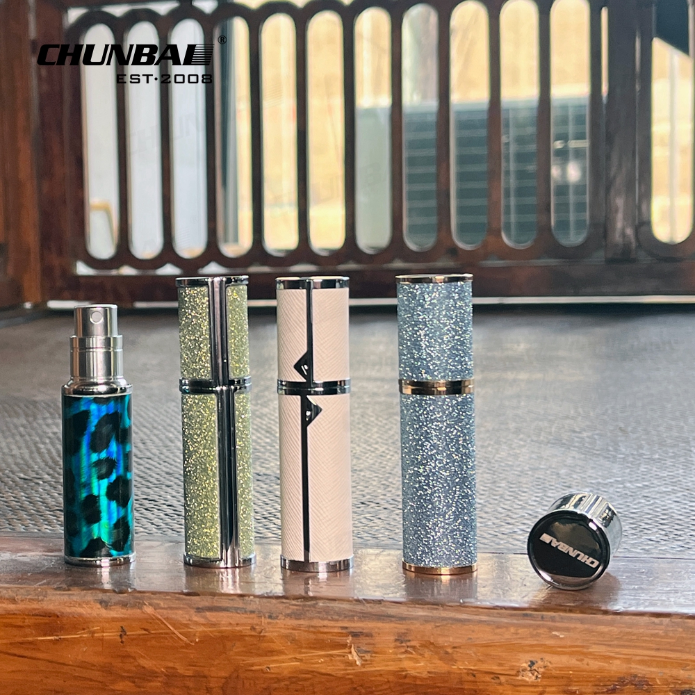 empty portable perfume aluminium bottle