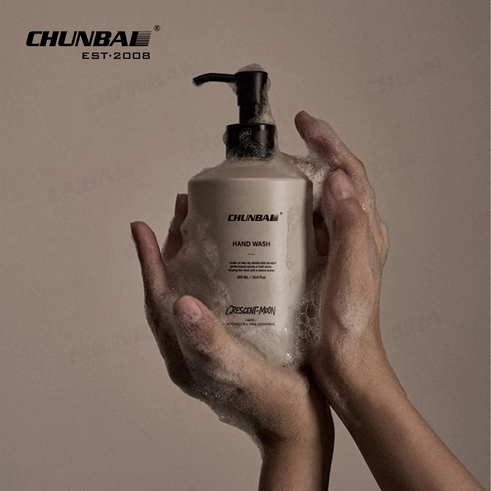 Body Hair Oil Oval Shape Lotion Bottle with Pump Cap